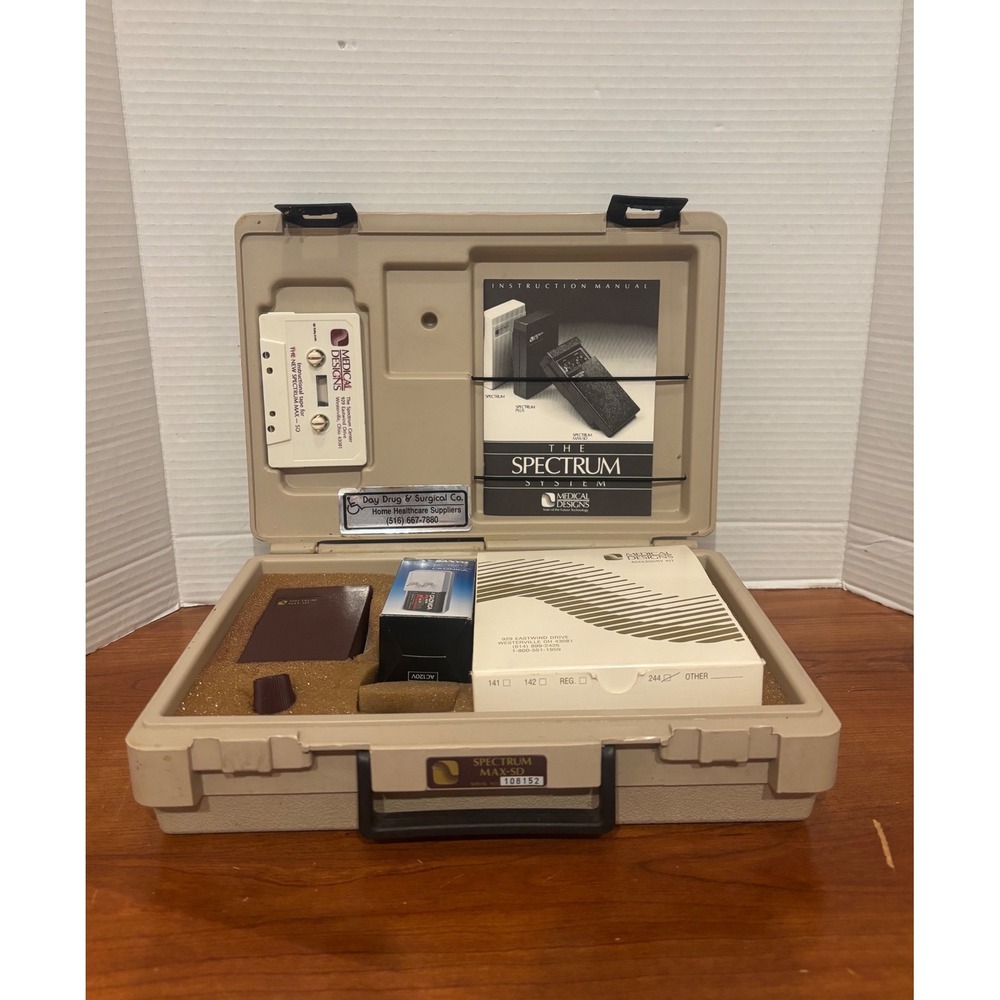 Medical Designs Spectrum MAX-SD TENS NMES FES Stimulator System Vintage Kit